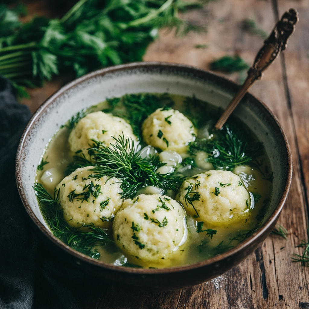 Herb Garden Matzo Ball Soup